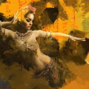 Arabische Schilderij Egyptische Buikdanseres 