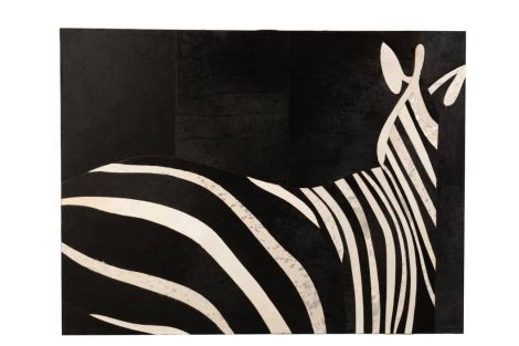 J-Line Kader Rechthoek Zebra Leder Zwart Wit