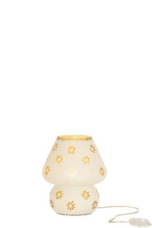 J-Line Lamp Glas Geel Small Bram