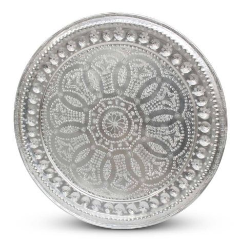 Marokkaanse Dienblad Zilver Ø 60cm Sabir