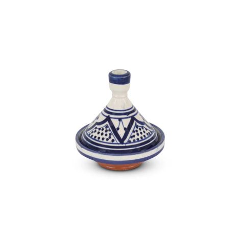 Marokkaanse Tajine mini Blauw Nakhil Ø 11 x 12cm