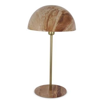 Tafellamp Oosters Bruin Marmer Mushroom Ø 31 x 59cm
