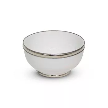 Kom Wit met Metaalring Ø 13 x 8cm