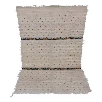 Marokkaanse Handira bedsprei Deken Beige 155 x 95cm