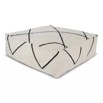 Marokkaanse Kelim Poef Zebra 