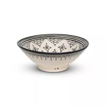 Marokkaanse Schaal Zwart Zerbia Mya Ø 25 x 10cm