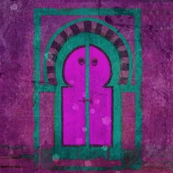 Marokkaanse Schilderij Poort Paars