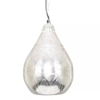 Oosterse Hanglamp Haifa Zilver Ø 23 x 35cm