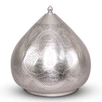 Oosterse Tafellamp Zakia Nikkel Goud Ø 30 x 31cm