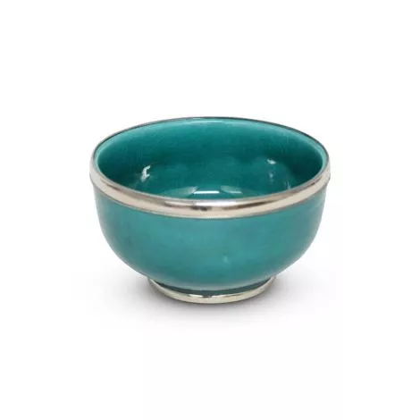 Kom Turquoise met Metaalring Ø 13 x 8cm