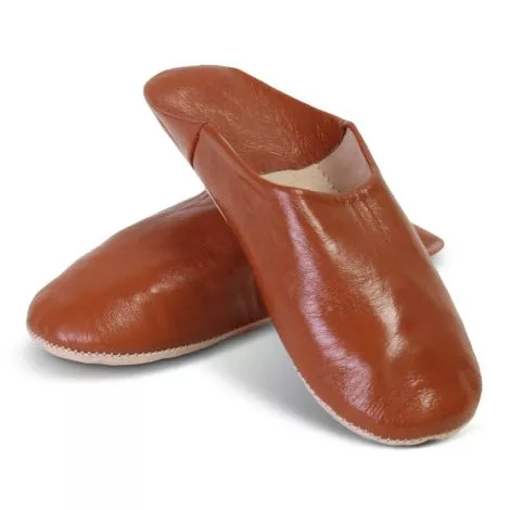 Marokkaanse Babouche Leer Natural