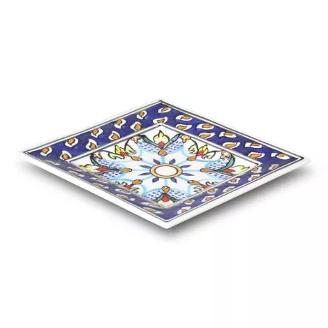 Marokkaanse Schaal Vierkant Blauw 20 x 20cm